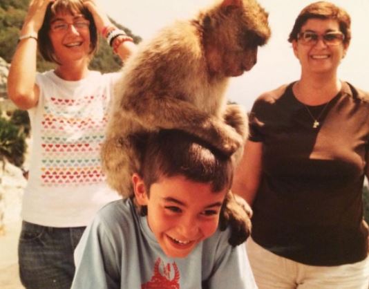 Throwback picture of M Dolores Garcia Alcover with her son Ferran Torres and daughter Arantxa